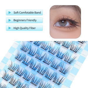 48 Cluster Self Adhesive Eyelashes Lashes No Glue Individual Korean Lashes Soft Lash Clusters Reusable Self Adhesive Lashes