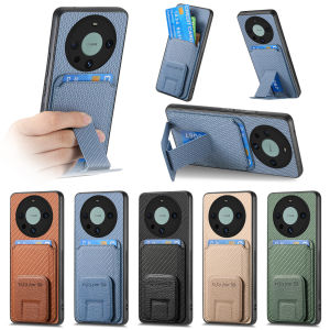 Huawei Mate70Pro Phone Case with Card Holder Foldable Male Style Can Insert Card Pura70Ultra P60 Card Sleeve P50 Access Control Card Art Fold Nova14 Stand