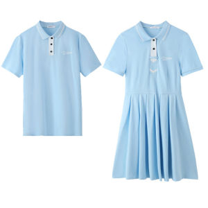 High-End Family Matching Summer Clothes Pure Cotton Ethnic Style Skirt for Mom Dad And Kids One Three Four Members of Family