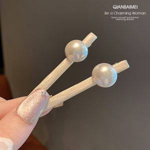 Elegant Pearl Side Clip Hair Accessories for Women High-End Feeling Bangs Clip Japanese and South Korean Style