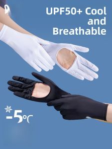 Miiow | Cat Woman Ice Silk Sun Protection Gloves Thin Summer Driving Bicycle Riding Touch Screen Compatible Anti Slip Gloves For Men And Women