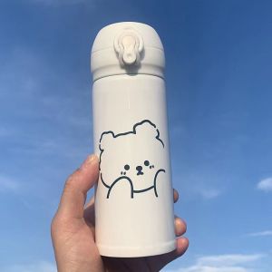 350ML Stainless Steel Thermo Bottle Coffee Cup Water Bottles for Childrens Little Bear Insulation Cup Hot and Cold Water Bottle