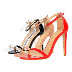 126-10 Sandal Cao Gót BIGTREE Phong Cách Âu Mỹ Đơn Giản Da Bóng Gót Nhọn - Hàng Chính Hãng