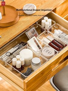 Kitchen Partition Drawer Organizer Clear Acrylic Makeup Organizer