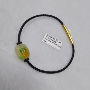 Vòng tay nam nữ đồng điếu ngũ phúc đá hổ phách thiên nhiên bao kiểm định đá quý