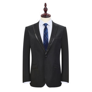 U5142 Spring & Fall New Arrival Men Suit Closure Collar One Button Business Formal Wear Work Black Suit Special Offer