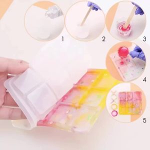Tic-Tac-Toe Ox Chess Game Silicone Molds Epoxy Resin Mirror Mould for DIY Art Crafts Jewelry Making Clay Resin Casting Handmade
