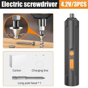 Bộ Tuốc Nơ Vít Điện Không Dây 4.2V Nhỏ Gọn Kiểu Súng Dùng Trong Nhà Dụng Cụ Sửa Chữa Đa Năng Tay Cầm Từ Tính Thép Không Gỉ