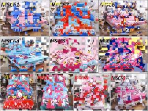 ✨🎁Free 1 mystery gift🎁800 Thread Count Cartoon King Size Fitted Bedsheet 800 Thread Count (MKC)