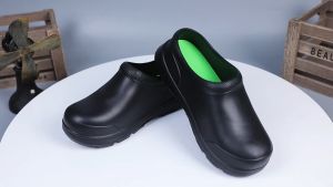 รองเท้าเชฟผู้ชายแบบกว้าง ใส่สบาย กันลื่น กันน้ำ ทนน้ำมัน ระบายอากาศ เหมาะสำหรับร้านอาหาร โรงพยาบาล ห้องครัว สำนักงาน ชายทะเล งานสวน และอื่น ๆ