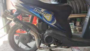 Knalpot Samlong Sanblast King Original Tipe Drag Gratis Laser: Beat, Vario, Scopy, Mio J, Mio M3