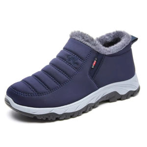 MenS Winter New Style With Plush And Thick Snow Boots Warm And Comfortable Cotton Shoes Fashionable And Casual Sports Shoes