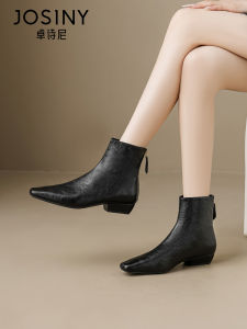 Josiny | Autumn Fashionable Pointy-toe Elegant Versatile British Vintage Womens Ankle Boots