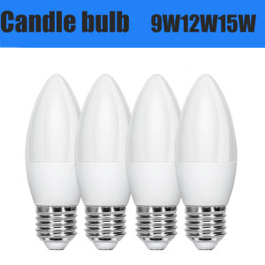 4PCS LED Candle Bulb AC85-265V E14 E27 9W 12W 15W LED Candle Bulbs Ceiling Lights Decoration LED Chandelier For Home living room