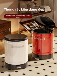 Kaman | Pedal Operated Lid Luxury Home Bin Round