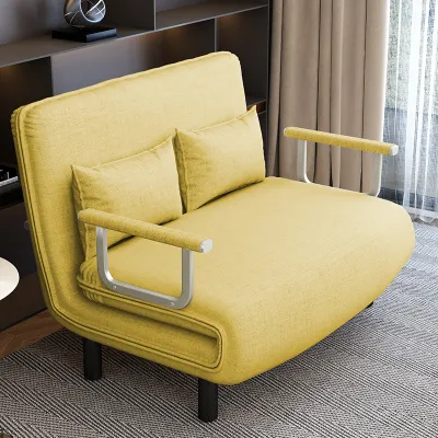 Foldable Sofa Bed Modern Minimalist Style Living Room Space Saver Single Double Size Fabric Sofa Bed Convertible to Bed