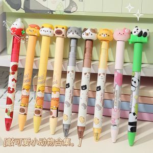 Cute Stress Relief Rotating Pen Neutral Pen High Aesthetic Value INS Style Primary School Students Exclusive Bullet Head Creative Stationery