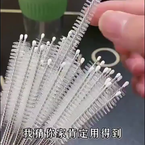10pcs Straw Cleaning Brush Kit Nylon Soft Hair Brush Reusable Stainless Steel Long Handle