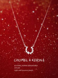 Chomel Kerina 999 Pure Silver Necklace for Women with Delicate Geometric Pattern and Light Luxury Design Perfect Birthday Gift