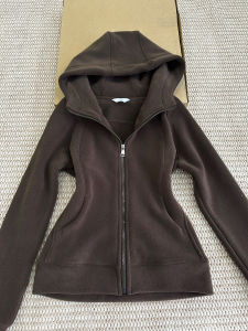 Thickened Fleece Lined Jacket Womens Winter Coat Inner Lamb Fur Slim Fit Hoodie Commute Style Long Sleeve Zipper Closure