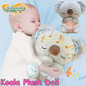 Aoduoyaya Koala Stuffed Toy with Light and Music Anxiety Relief Plush Toy Soothing Breathing Plushies Gifts