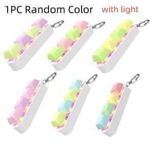 Keyboard Fidget Toy Keyboard Fidget Keychain 4-in-1 Keyboard Decompression Button Stress Relief Fidget Gifts