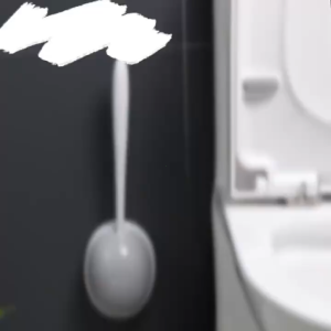Ecoco Silicone Toilet Brush Cleanser with Holder Hanging Toilet Bowl Bathroom Brush for Narrow Gaps