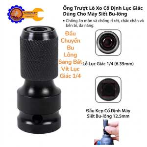 Đầu Chuyển Máy Siết Bu Lông Sang Bắt Vít Lục Giác 1/4