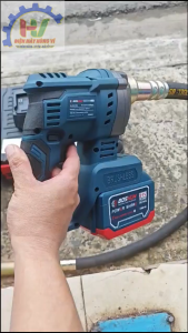 Bộ Máy Đầm Dùi Bê Tông Pin BOSHUN. Motor Lõi Đồng Ko Chổi Than. Đầu Nối Cần 35mm Tần Số Rung 250Hz