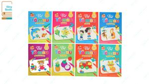 Sách - Bộ Tô Màu 4-5 Tuổi Song Ngữ Anh-Việt (Túi 8 Cuốn)