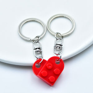 Couple Style Charming Heart-shaped Keychain Set -2 pcs Matching Design Perfect Valentines Day Gift for Girlfriend or Boyfriend