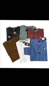 Paket 3 Pcs 100 Ribu Kaos Pria kaos Wanita Kaos Lengan panjang Sehari hari Motif Simpel Kekinian