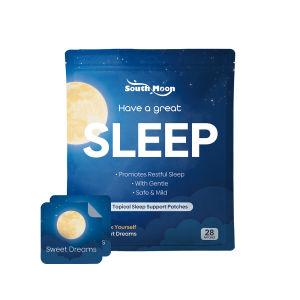 SOUTH MOON Sleep Support Patches Insomnia Patches Improve Stress Anxiety Headache Neurasthenia Soothing Fall Asleep Quickly Body Relaxing Help Sleeping Sticker Sleep Patch Soothes The Body Improves Sleep Comfort Pamper Relaxing Help Sleeping Body Patch