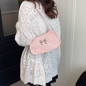 SEA YADOU กระเป๋าสะพายแฟชั่นผู้หญิงรุ่นใหม่ออกแบบโบว์วัสดุ PU นุ่มคุณภาพสูงกระเป๋าสะพายข้างอเนกประสงค์สำหรับใช้ในชีวิตประจำวัน