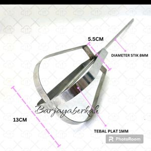 baling baling pengaduk adonan martabak anti karat full stainless / mata stik bor adonan mata bor mixer
