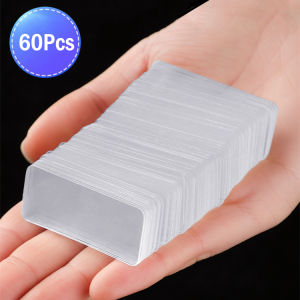 60Pcs Universal Double Sided Stickers Tape Reusable Nano PVC Tape Waterproof Wall Sticker Traceless Self Adhesive Transparent Tape 2x5cm