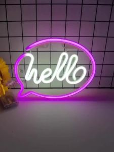 other | Letter Hello LED Neon Sign USB/Battery Powered LED Light for Bedroom Room Decoration Gift Night Light Decoration Party Holiday