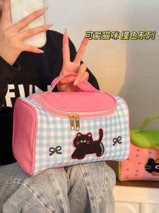 Cute Kitten Cosmetic Bag Cosmetics Bag Large Capacity 2024 New Arrival Womens Portable Travel Wash Bag Buggy Bag
