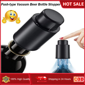 ⭐️【คลังสินค้าในพื้นที่+มีในสต็อก】⭐อุปกรณ์ปิดขวดไวน์สุญญากาศ ABS สีดำเครื่องมือกดบาร์สไตล์หน่วยความจำแบบสุญญากาศจุกไวน์ปิดสนิทคานขวดไวน์ไม้ก๊อก