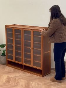 Wooden Shoe Cabinet Shoe Rack Organizer With Cover 6/7/8 Layer Large Capacity Dustproof Shoe  Storage Organizer Cabinet