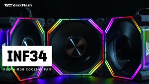 Darkflash PC Fan Infinity 34: 3in1 PWM A-RGB Triple Cooling Fan