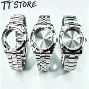 36mm/40mm Silver Watch Case For NH34 NH35 NH36 NH38 NH39 NH70 NH72 ETA2824 PT5000 VH31 VH61 VH64 Top Waterproof Sapphire Crysta