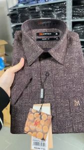 Sơ Mi Tay Ngắn Màu Nâu Form Tailor Fit Chống Nhăn Lai Ngang - Áo Nam Khatoco