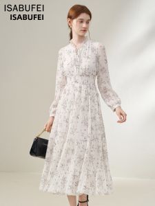 isabufei | Ethereal Floral French Style Long Sleeve V-Neck Dress