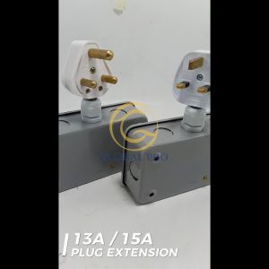 METAL CLAD T-ADAPORT Extension Heavy Duty Extension Penyambung Wayar 15A Extension to 13A Extension SIRIM BODY Socket