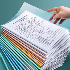 Bộ 5PC/A4 Túi Đựng Hồ Sơ Trong Suốt Làm Từ Nhựa PVC Dày Chống Thấm Nước Dùng Cho Văn Phòng Đựng Giấy Kiểm Tra Phân Loại Tài Liệu