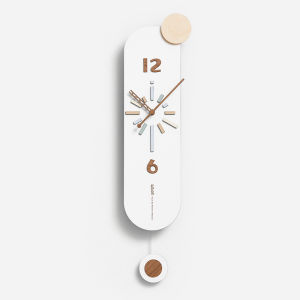 Minimalis Nordic Series Swing Wall Clock baru jualan panas rumah ruang tamu mudah dan fesyen bisu jam kreatif hiasan seni vintaj 15*58.5cm