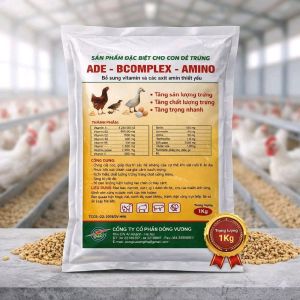 Thức ăn bổ sung cho gà trống ADE - BCOMPLEX - AMINU 1kg bổ sung vitamin và axit amin thiết yếu tăng sản lượng trứng tăng chất lượng trứng tăng trưởng nhanh.