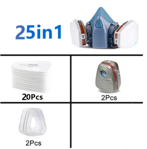 7502 Gas Mask Fireproof Spray Painting Chemical Industry Anti-Dust Chemical Respirator Anti-Organic Vapor 601/2091 Filter
