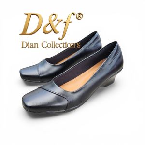 D&f 104 | Sepatu Pantofep Wedges Wanita Hak 5 Cm Model terbaru